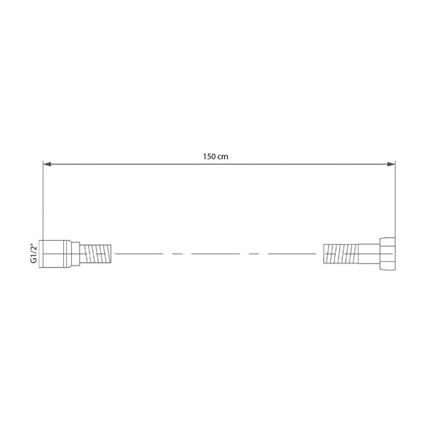 Čierna plastová sprchová hadica ø 1 cm Softflex – Sapho-image-3