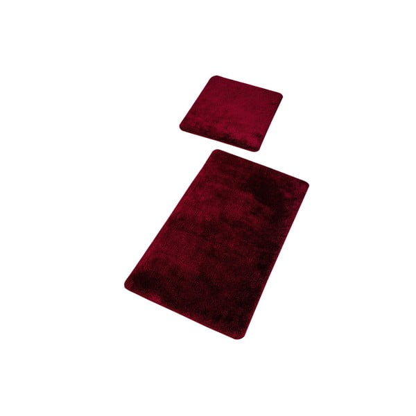 Vínovočervené kúpeľňové predložky v súprave 2 ks 100x60 cm – Foutastic
