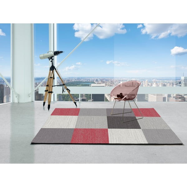 Sivý koberec Universal Menfis Cuadro, 160 × 230 cm