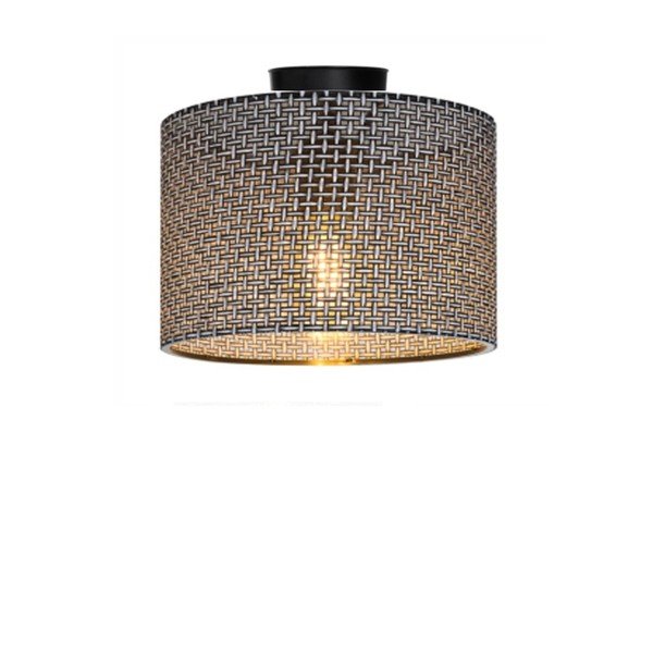 Sivé stropné svietidlo s textilným tienidlom ø 38 cm Goza – Squid Lighting