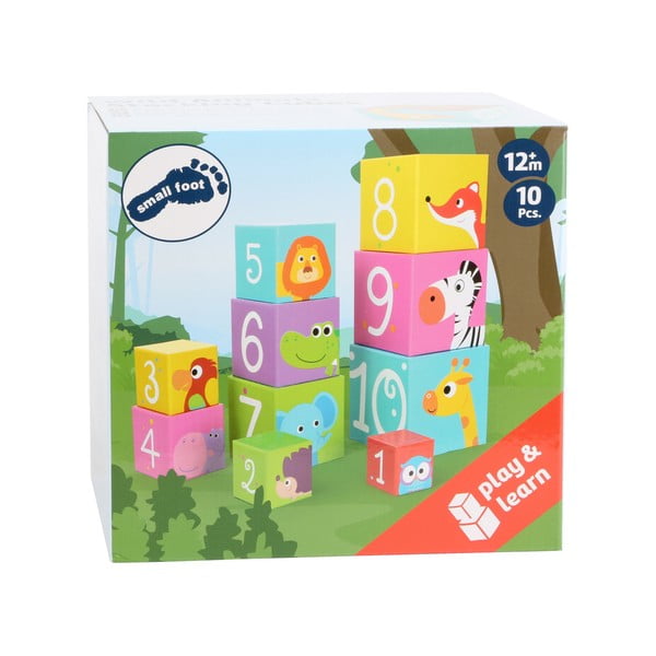 Detské stohovateľné kocky Legler Wild Animals, 10 ks-image-2