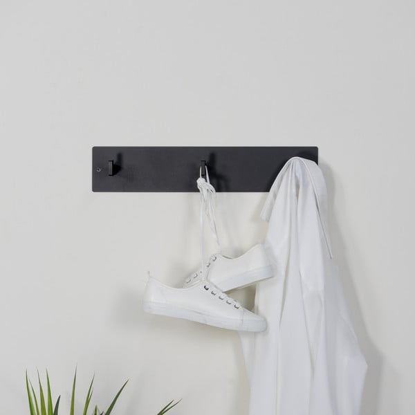 Čierny kovový nástenný vešiak 50 cm Leatherman – Spinder Design-image-1