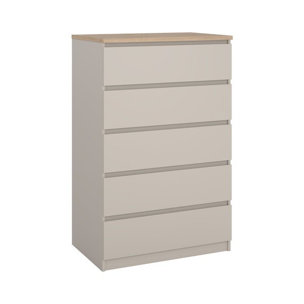 Krémovobiela komoda 77x121x50 cm Naia – Tvilum