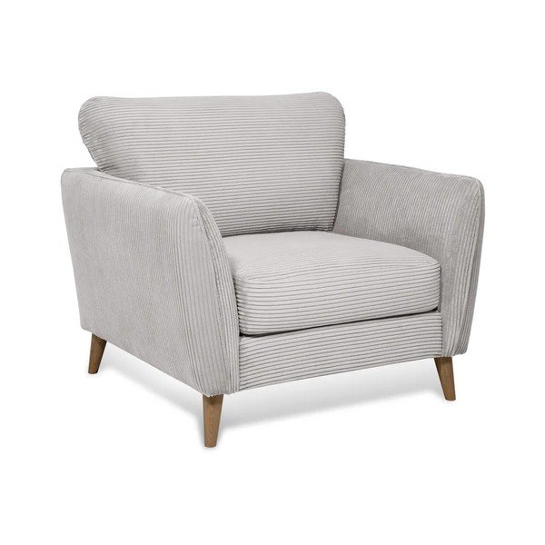 Svetlosivé menčestrové kreslo Paris – Scandic