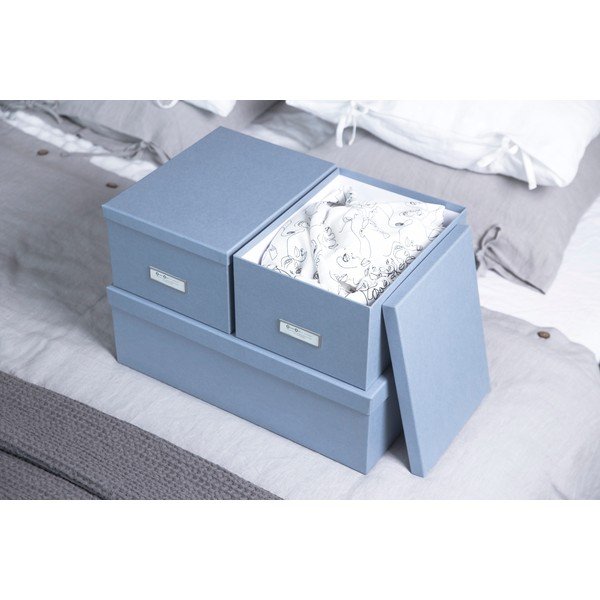 Kartónové úložné boxy s vekom v súprave 3 ks Inge – Bigso Box of Sweden-image-2