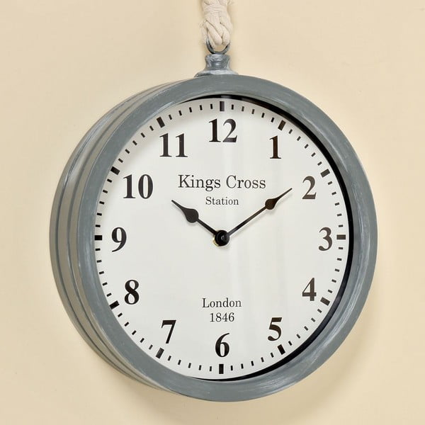 Nástenné hodiny Devon Grey, 26 cm