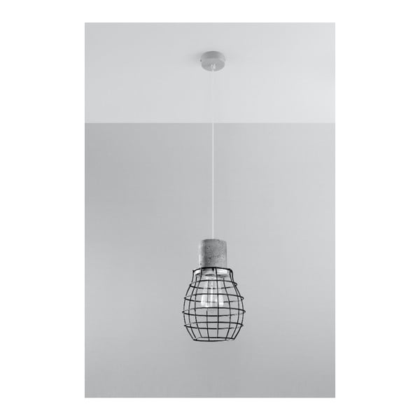 Sivo-čierne stropné svetlo Nice Lamps Valerio