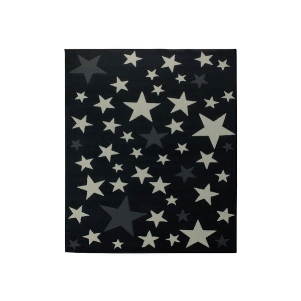 Detský čierny koberec Hanse Home Stars, 140 × 200 cm