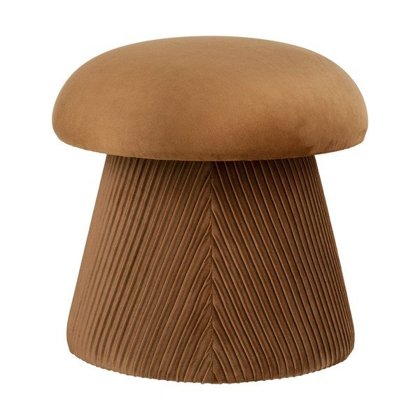 Okrovožltý zamatový taburet Hampton – House Nordic-image-2