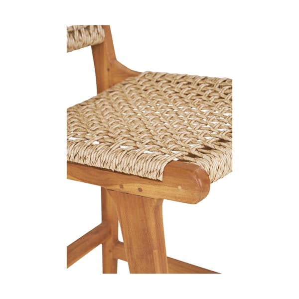 Barová stolička z teakového dreva v prírodnej farbe (výška sedadla 60 cm) Derby – House Nordic-image-4