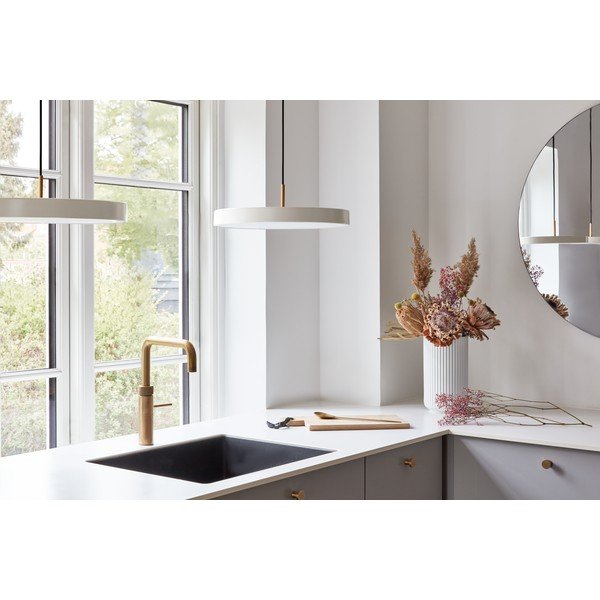 Krémovobiele LED závesné svietidlo so stmievačom s kovovým tienidlom ø 43 cm Asteria Plus Medium – UMAGE-image-3