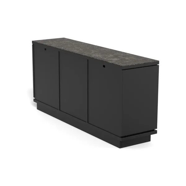 Čierna komoda z MDF 160x75x40 cm Tribeca – Actona-image-2