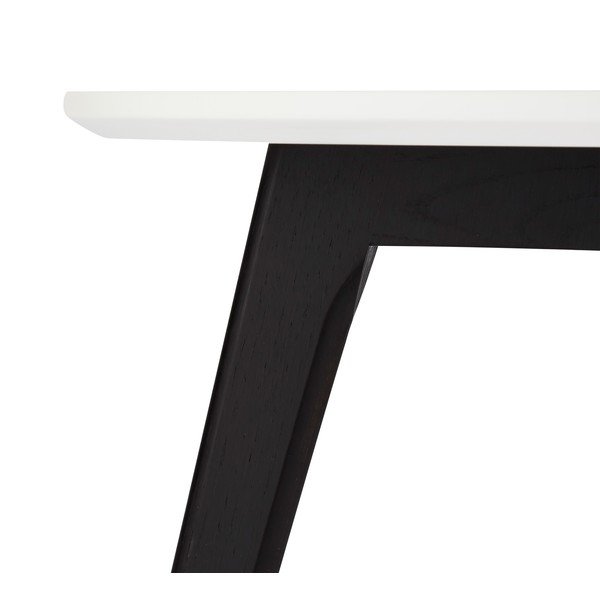 Čierno-biely konferenčný stolík s nohami z dubového dreva Furnhouse Life, Ø 48 cm-image-4