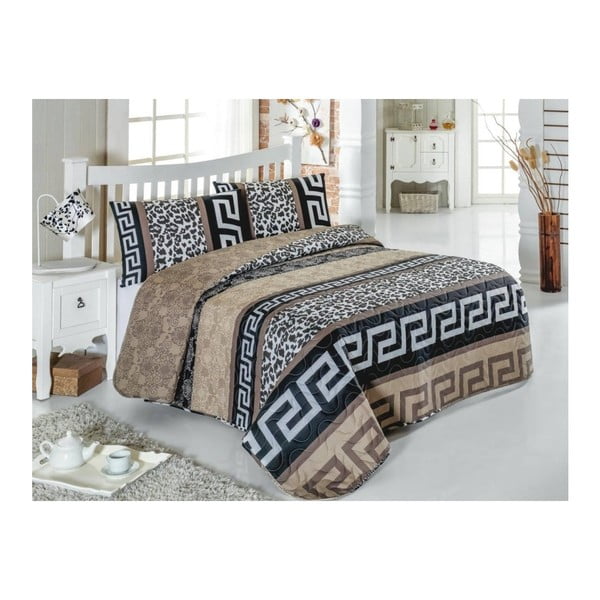 Pléd cez posteľ na dvojlôžko s obliečkami na vankúše Mixlia, 200 × 220 cm