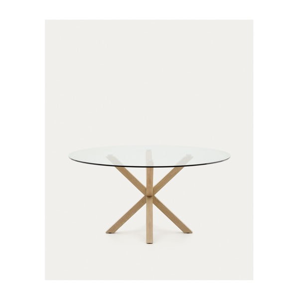 Okrúhly jedálenský stôl so sklenenou doskou ø 150 cm Argo – Kave Home-image-3