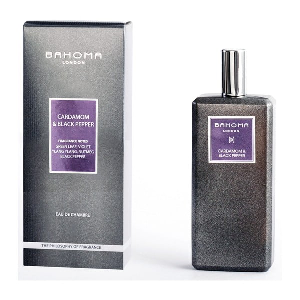Interiérový vonný sprej s vôňou kardamónu a čierneho korenia Bahoma, 100 ml