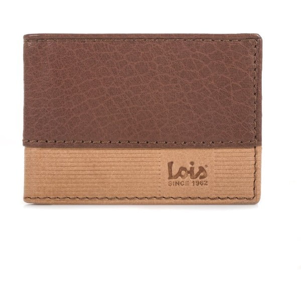 Kožená peňaženka Lois Double Brown, 11x7,5 cm