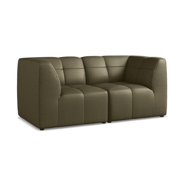 Khaki pohovka z imitácie kože 180 cm Aloha – Makamii-image-2