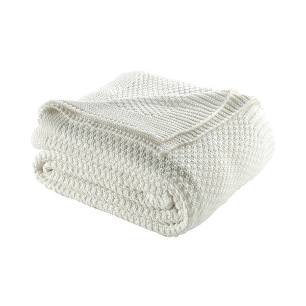 Svetlokrémová prikrývka cez posteľ Silvi, 220 x 240 cm-image-1