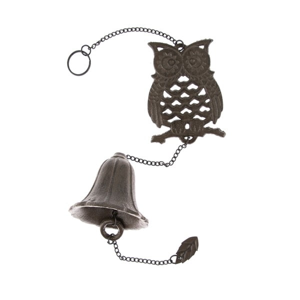 Liatinový nástenný zvonček Dakls Owl