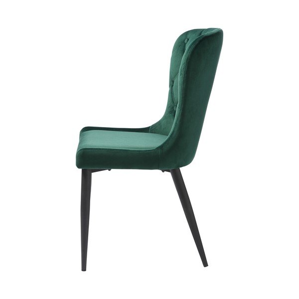 Zelená zamatová jedálenská stolička Granby – Unique Furniture-image-4