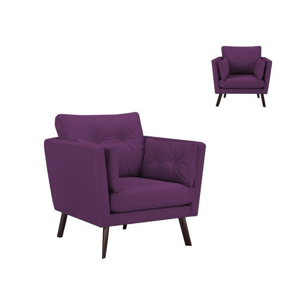 Fialové kreslo Mazzini Sofas Cotton-image-2