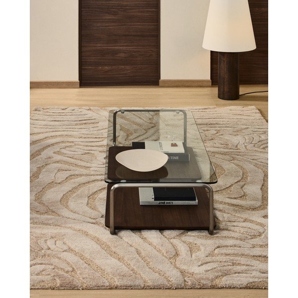 Béžový ručne tkaný koberec s prímesou vlny 200x300 cm Tribet – Kave Home-image-2