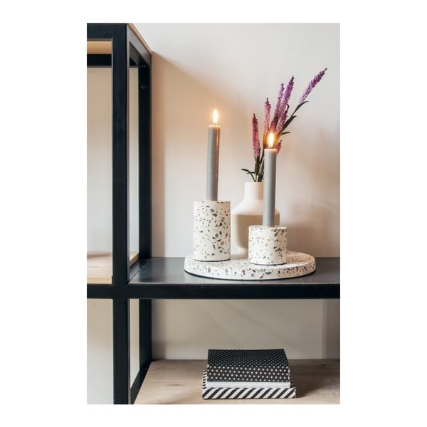 Ručne vyrábaný svietnik PT LIVING Terrazzo Trois, výška 7,5 cm-image-3