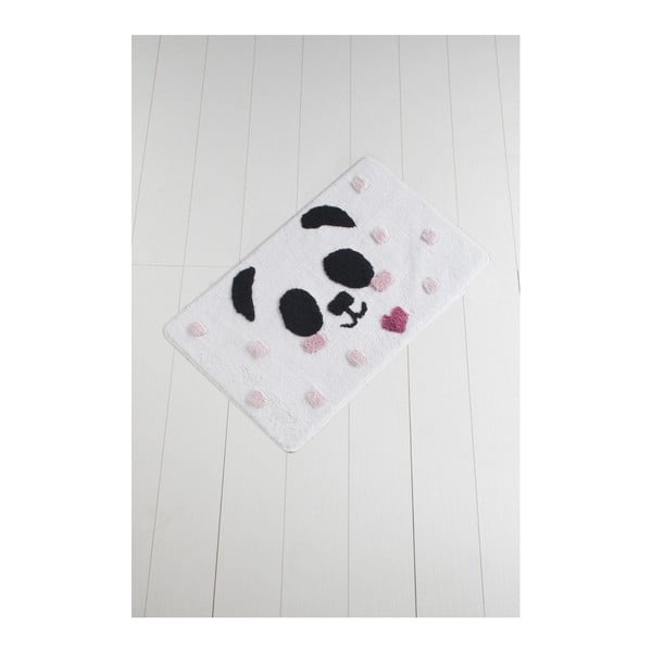 Čierno-biela kúpeľňová predložka Crasso Panda, 100 × 60 cm
