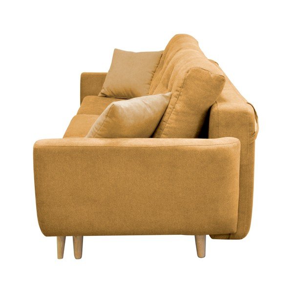 Horčicovožltá rozkladacia pohovka pre troch Cosmopolitan design Barcelona-image-1