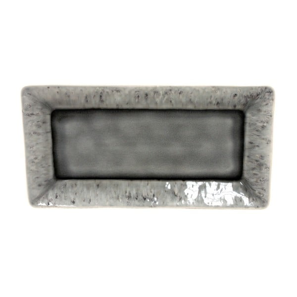 Sivý kameninový podnos Costa Nova, 33,5 x 17,5 cm