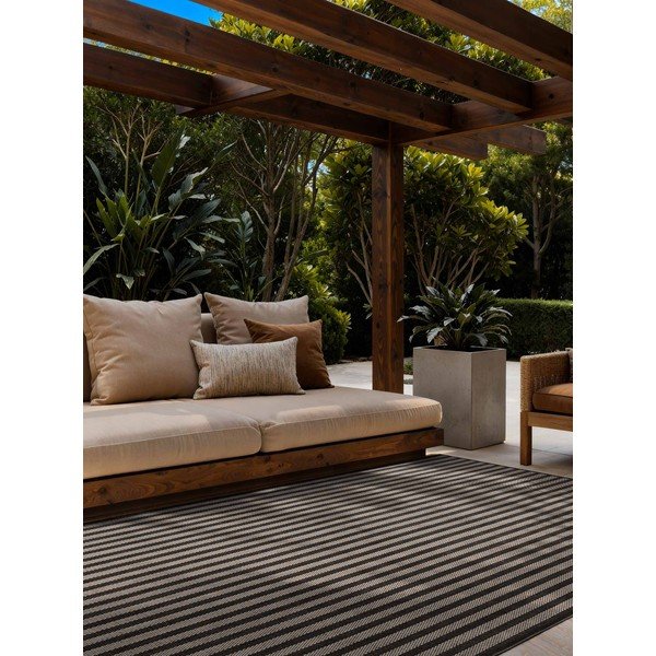 Čierny/krémovobiely vnútorný a vonkajší koberec 120x170 cm Haringey Linley – Ted Baker-image-1