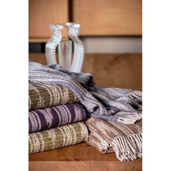 Hnedý pléd s podielom bavlny Euromant Zanzibar, 140 x 180 cm-image-1