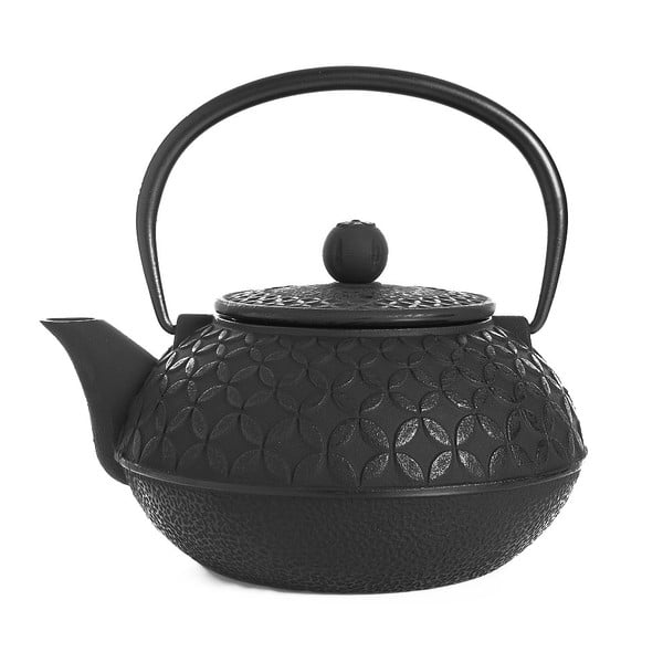 Čierna liatinová čajová kanvica Bambum Taşev Linden, 800 ml