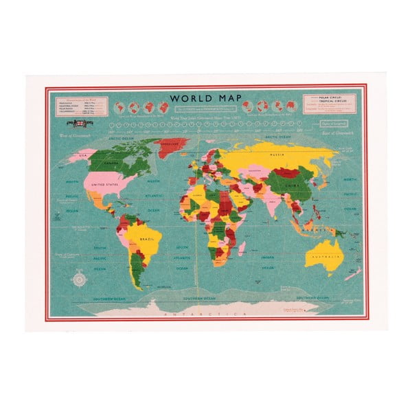 Papierové prianie v červenej obálke Rex London World Map