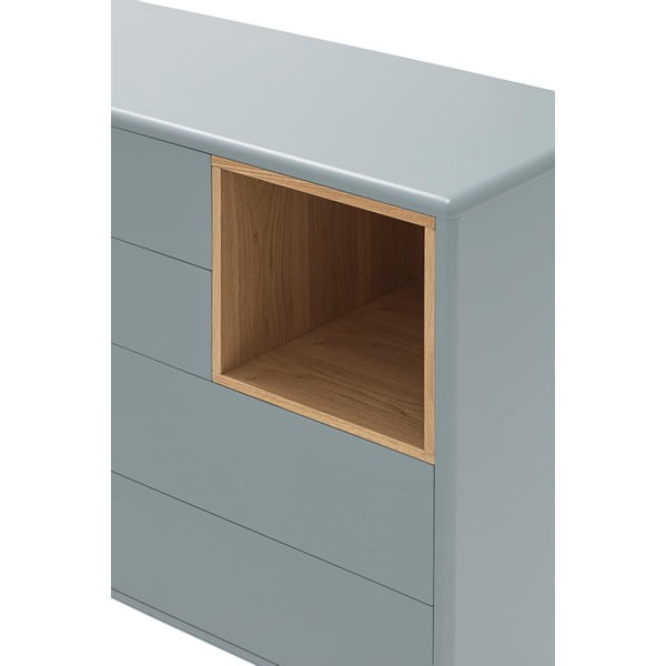 Modrá/sivá nízka komoda 90x90 cm Corvo – Teulat-image-4