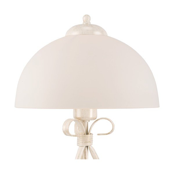Biela stolová lampa so skleneným tienidlom (výška  43 cm) Adelle – LAMKUR-image-4