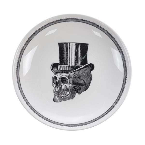 Čierno-biela miska Tokyo Design Studio Skull, ø 24,5 cm
