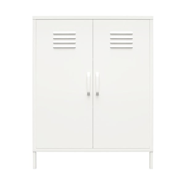 Biela kovová skrinka 40x102x80 cm Mission District – Støraa