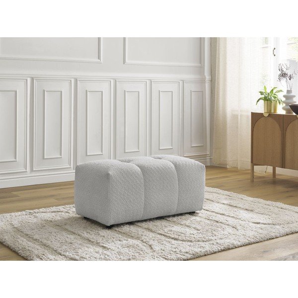 Svetlosivá podnožka z textílie buklé Roxelane – Bobochic Paris-image-1