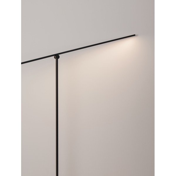 Matne čierna kovová LED stojacia lampa s ohýbateľnou konštrukciou/so stmievačom (výška  144 cm) Tenso – Nova Luce-image-2