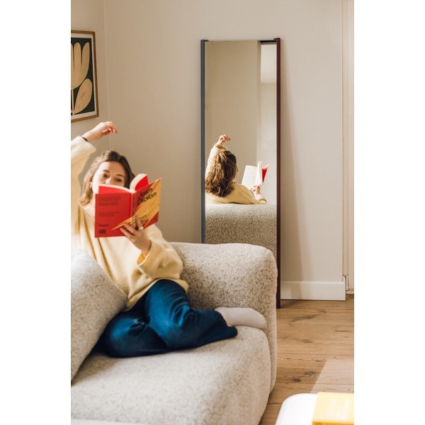 Stojacie zrkadlo s dreveným rámom 49x166 cm Lun – noo.ma-image-4