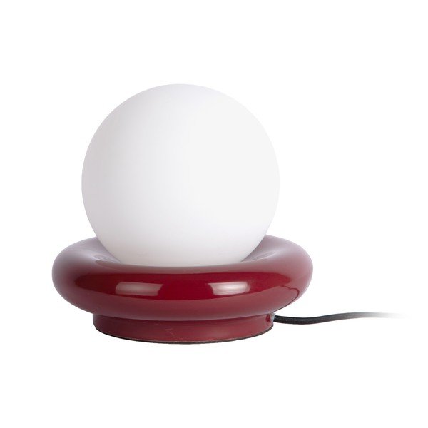 Vínovočervená keramická stolová lampa (výška  19 cm) Catania Ring – Leitmotiv