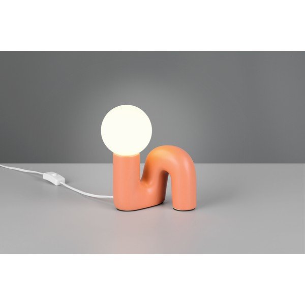 Oranžová keramická stolová lampa (výška  21,5 cm) Quinn – Reality-image-1