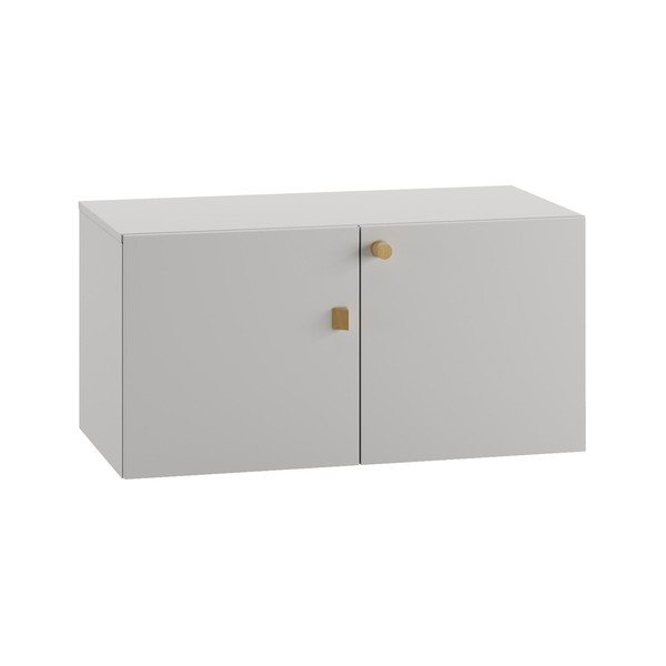 Svetlosivá nízka detská komoda 100x50 cm Cube - Pinio