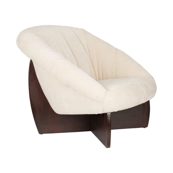 Béžové kreslo z textílie buklé Emilius – Dutchbone