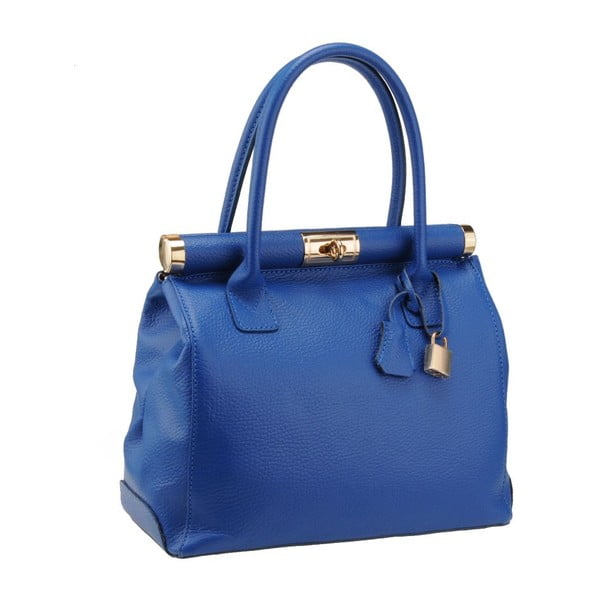 Modrá kožená kabelka Florence Abete