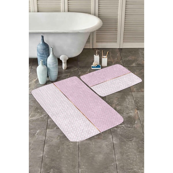 Ružové kúpeľňové predložky v súprave 2 ks 60x100 cm – Mila Home-image-3
