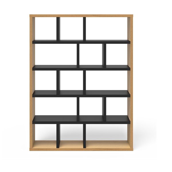 Knižnica v dekore duba v čierno-prírodnej farbe 150x198 cm Berlin – TemaHome-image-2