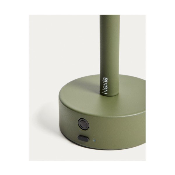 Zelená kovová LED stolová lampa (výška  30 cm) Bow – Kave Home-image-4